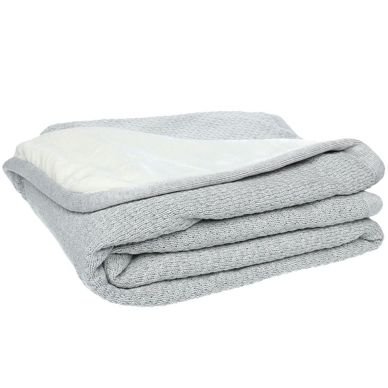 Couverture gris clair Tricoloudoux (100 x 140 cm) Noukie's