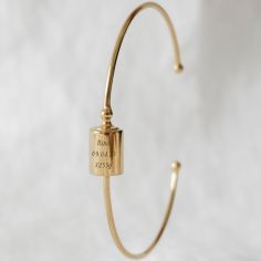 Jonc Mon Petit Poids personnalisable (plaqué or jaune) - Mon Petit Poids