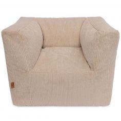 Fauteuil pouf Corduroy Natural - Jollein