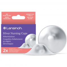 Lot de 2 coupelles d'allaitement en argent - Lansinoh