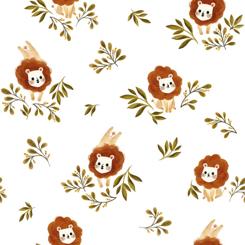 Papier peint Tiny Lion (50 cm x 10 m) Lilipinso