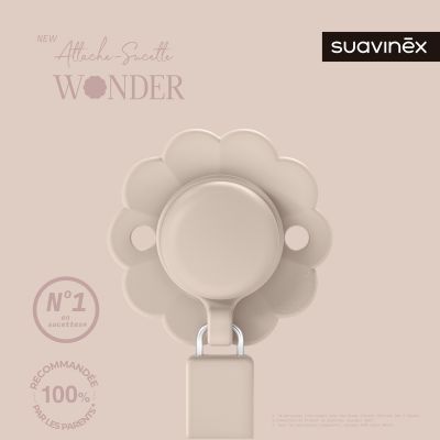 Attache sucette en silicone Wonder Mauve Chalk - Reconditionné