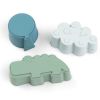 Lot de 3 moules en silicone Happy clouds Bleu - Done by Deer