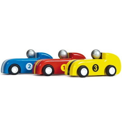3 voitures de course à rétrofriction Le Toy Van