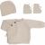 Variation Beige du produit Lot brassière, bonnet et chaussons Sable (0-1 mois) de la marque Trois Kilos Sept