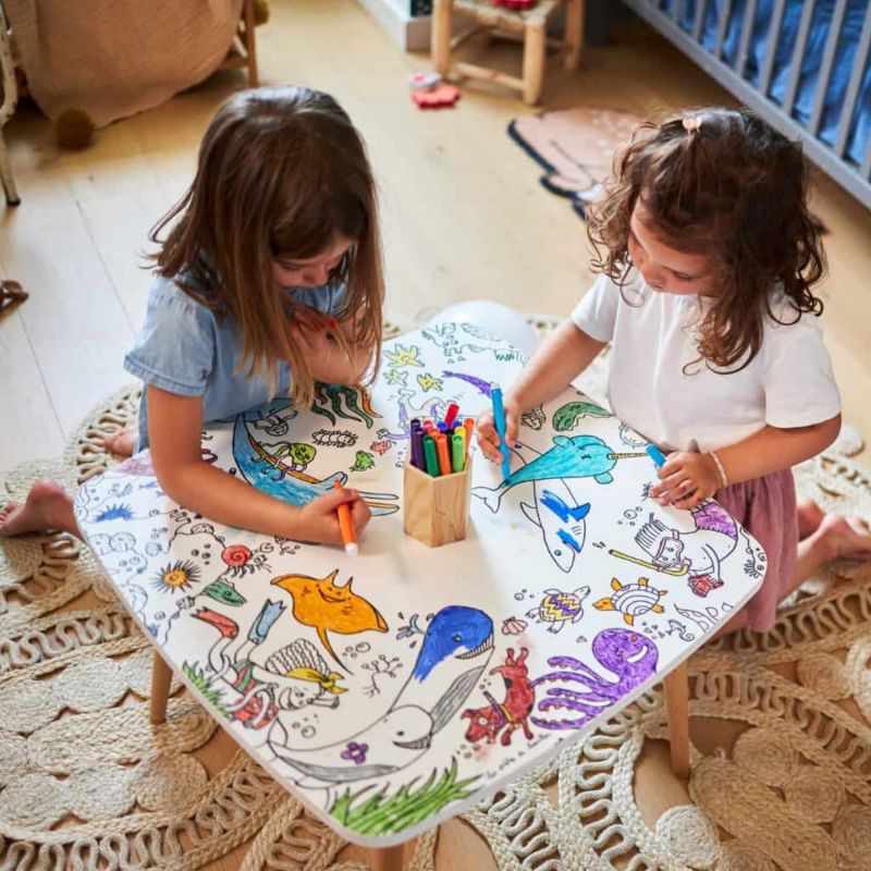 Table à colorier Coloritable modèle La Plongée DBKids Ambiance 2