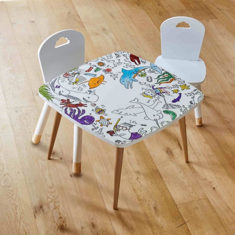 Table à colorier Coloritable modèle La Plongée DBKids Ambiance 7