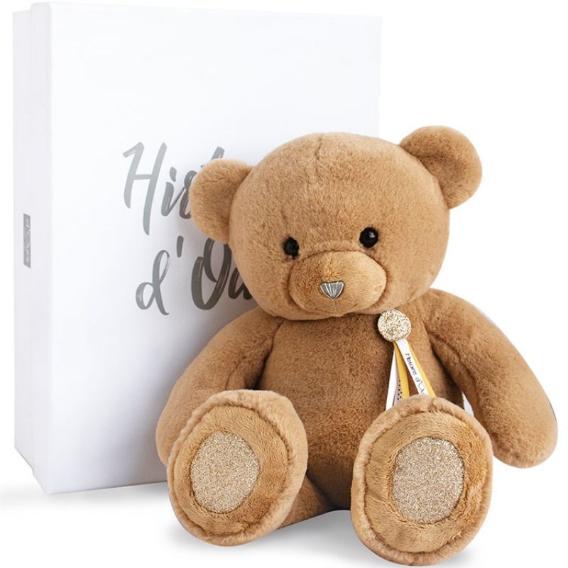 Coffret peluche ours Charms marron glacé (40 cm) Histoire d'Ours