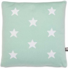 Coussin Star vert menthe et blanc (40 x 40 cm)  par Baby's Only
