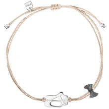 Bracelet cordon rose Mini Coquine ballerine (argent 925°)  par Coquine