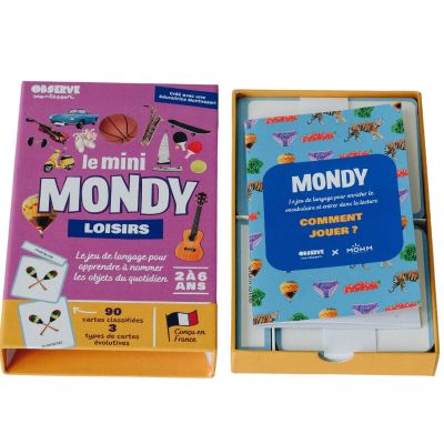 Coffret Mini Mondy (jeu de langage autour des loisirs)  par Observe Montessori