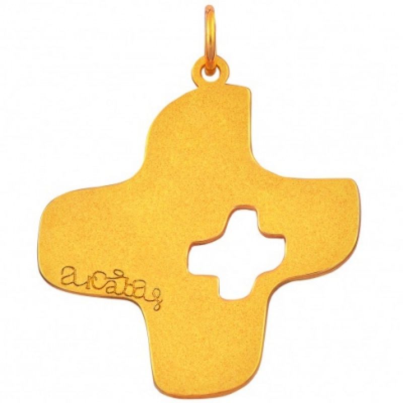 Bijou croix et anneau (or jaune 18 carats) Maison La Couronne