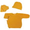 Lot brassière, bonnet et chaussons Moutarde (0-1 mois) Trois Kilos Sept Produit 1