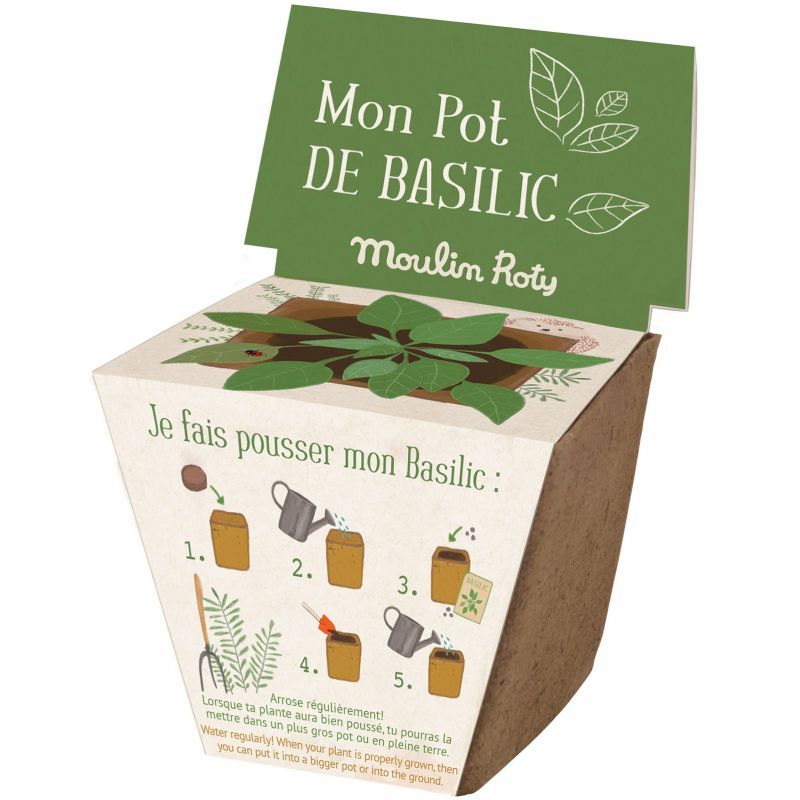 Pot de graines basilic Le Jardin du Moulin Moulin Roty