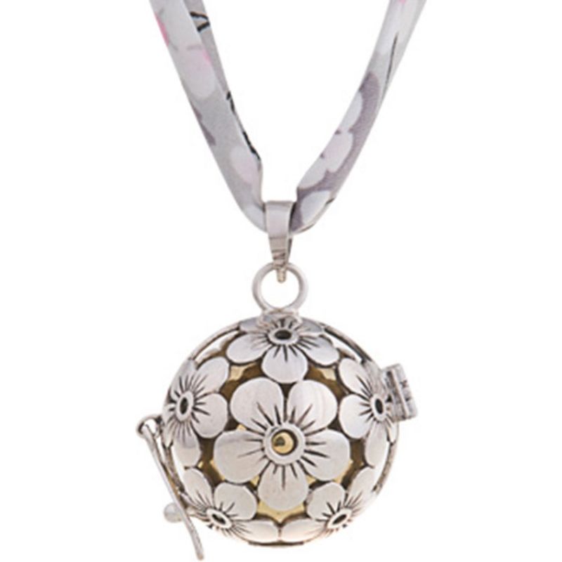 Bola sur ruban liberty Jade (argent 925°) Nativee