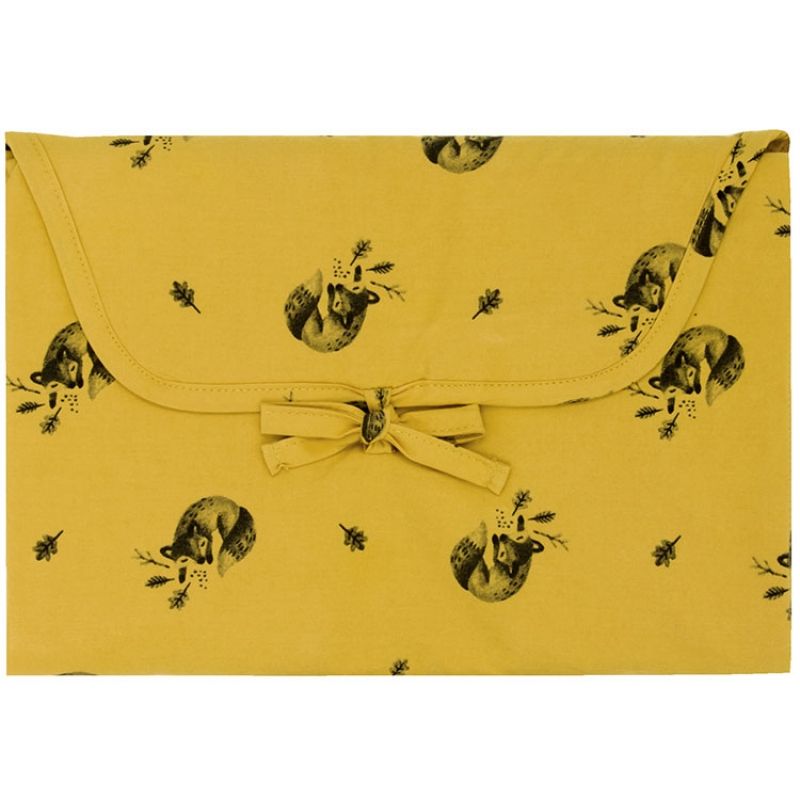 Tapis à langer renard Charly jaune Rose in April