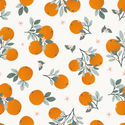 Papier peint mandarines Tangerine (50 cm x 10 m)