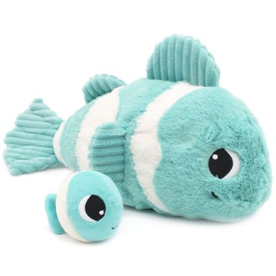 Peluche Bigou maman et bébé Les Ptipotos Aqua (38 cm) Les Déglingos