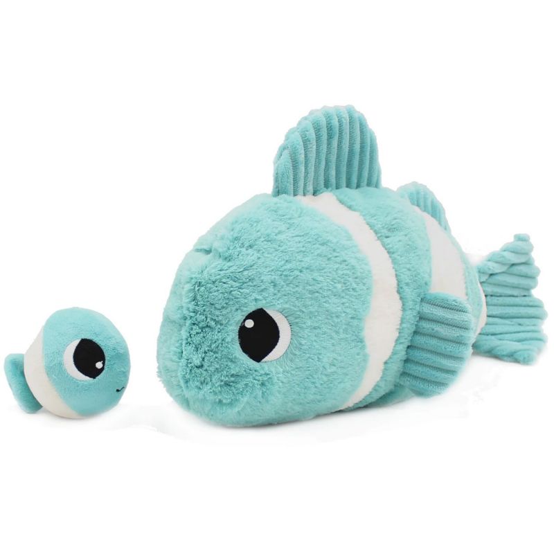 Peluche Bigou maman et bébé Les Ptipotos Aqua (38 cm) Les Déglingos Produit 6