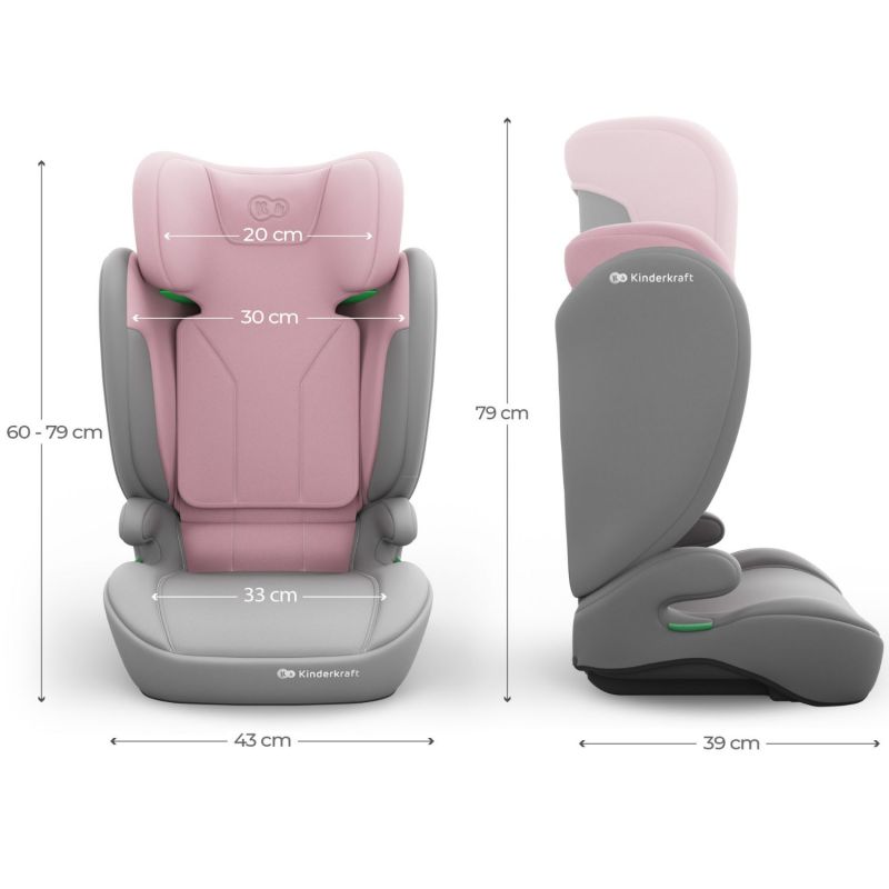 Siège auto évolutif I-Spark 2 Plus i-Size Pink (groupe 2-3) Kinderkraft Produit 9