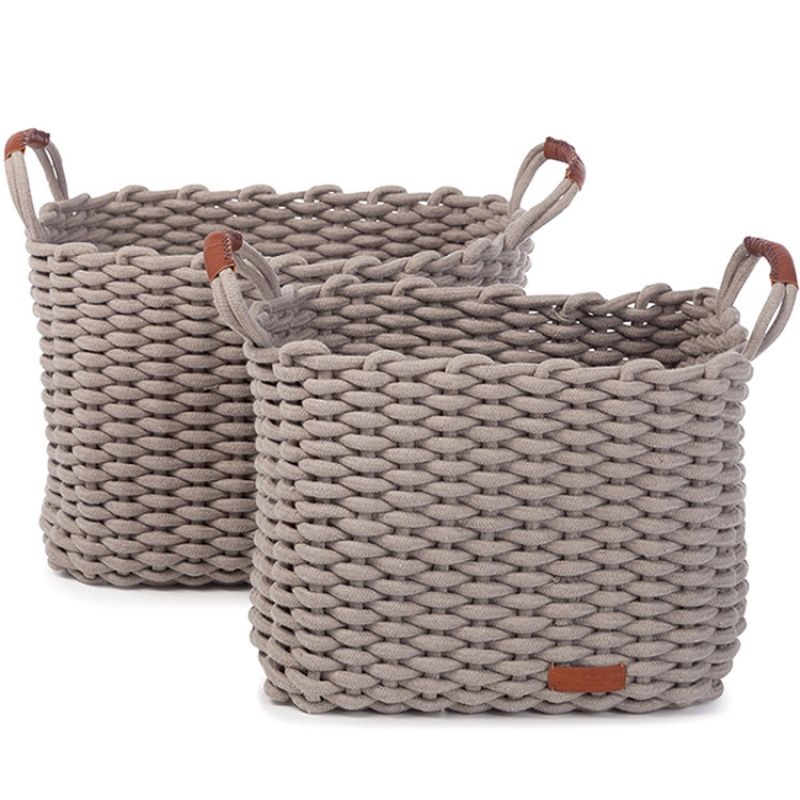 Lot de 2 paniers à jouets Dengu gris Kids Depot