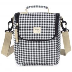 Sac isotherme Biberons I Love Vichy Noir - Walking Mum