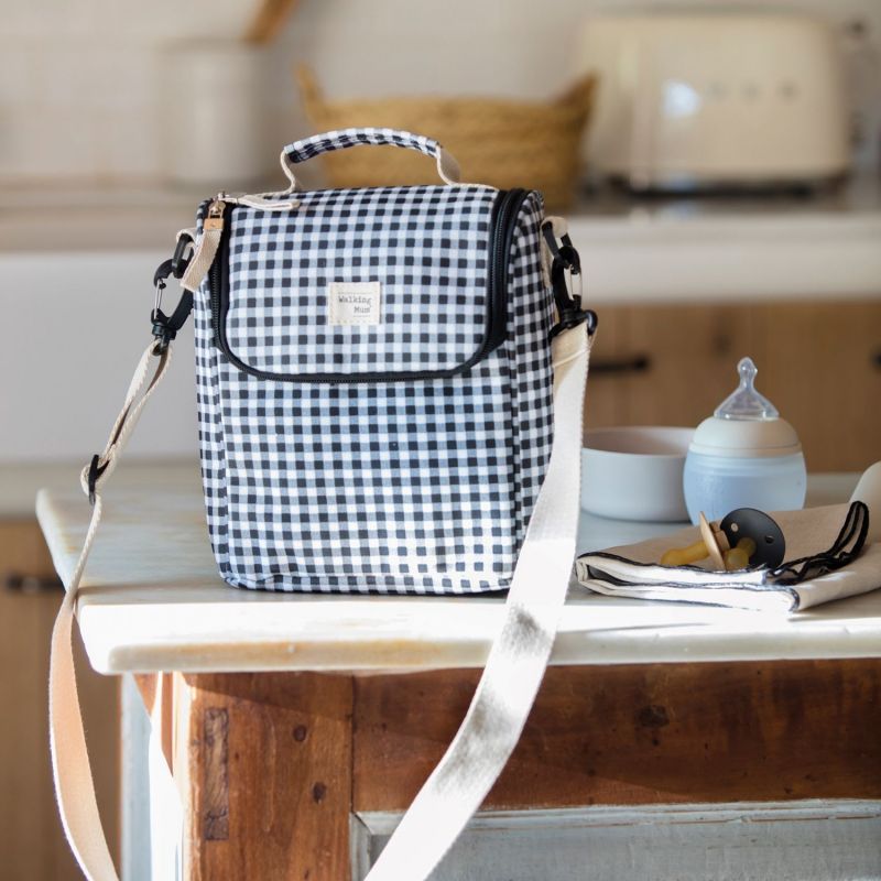 Sac isotherme Biberons I Love Vichy Noir Walking Mum Ambiance 7