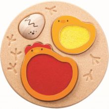 Puzzle poule et oeuf  par Plan Toys