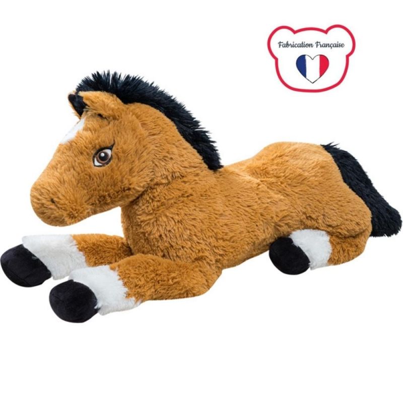 Peluche géante Lucky le cheval (80 cm) Pioupiou et Merveilles