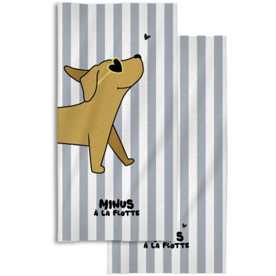 Serviette de plage Minus Chiot (70x140 cm) Zakuw