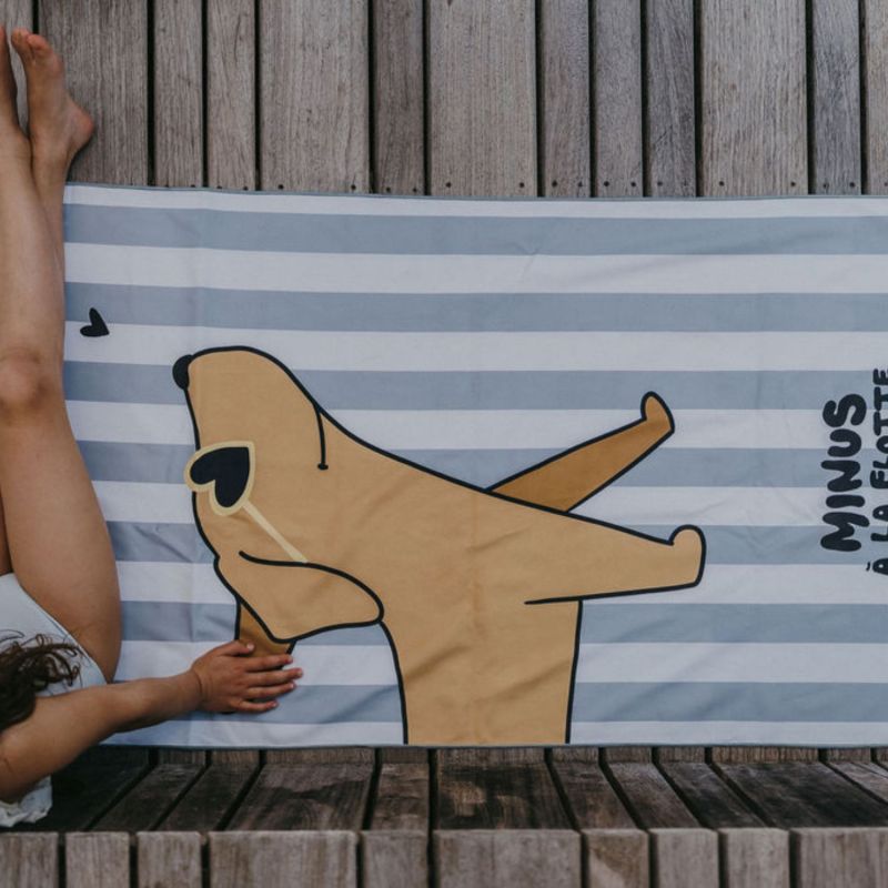 Serviette de plage Minus Chiot (70x140 cm) Zakuw Ambiance 5