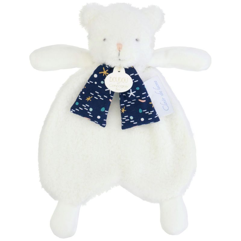 Doudou plat ours luminescent Clair de Lune (26 cm) Doudou et Compagnie Produit 1