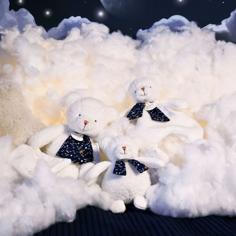 Doudou plat ours luminescent Clair de Lune (26 cm) Doudou et Compagnie Ambiance 4