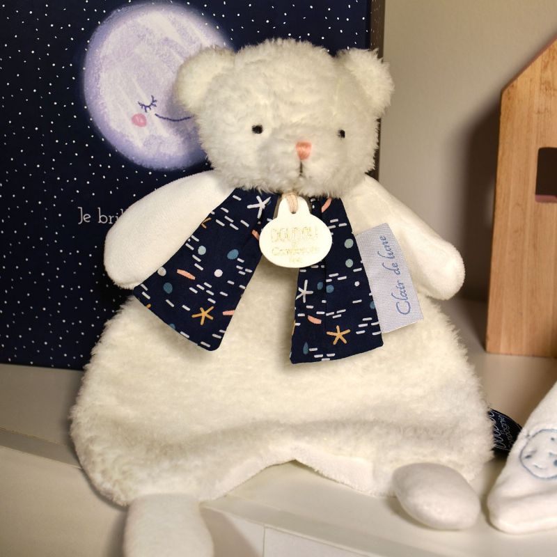 Doudou plat ours luminescent Clair de Lune (26 cm) Doudou et Compagnie Ambiance 5