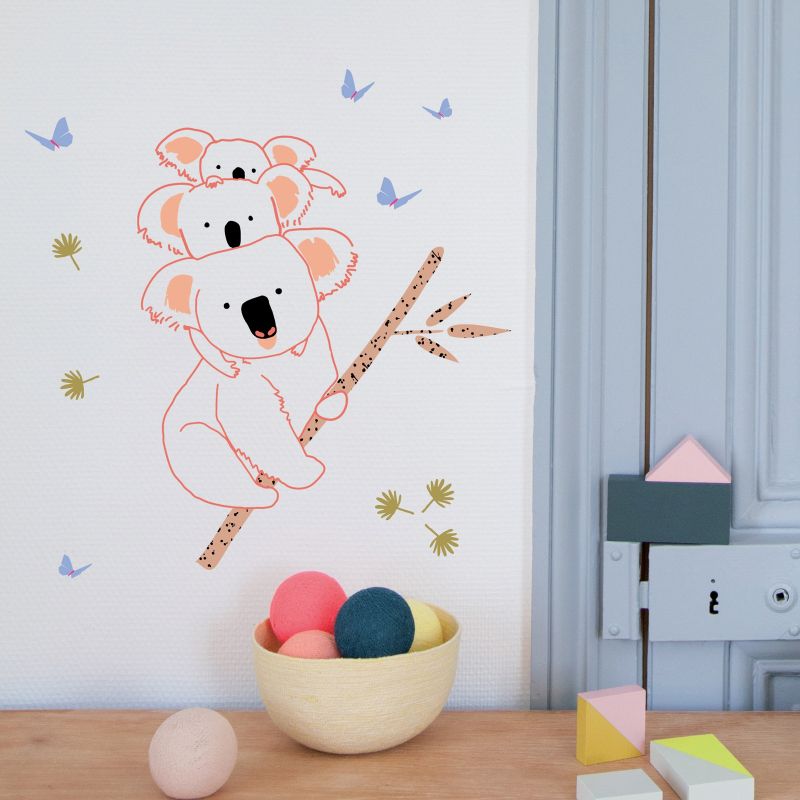 Sticker mural Koala Family (40 x 37 cm) Mimi'lou