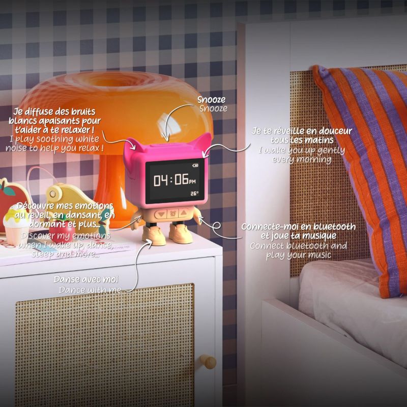 Réveil Dancing Clock Pink MOB Produit 4