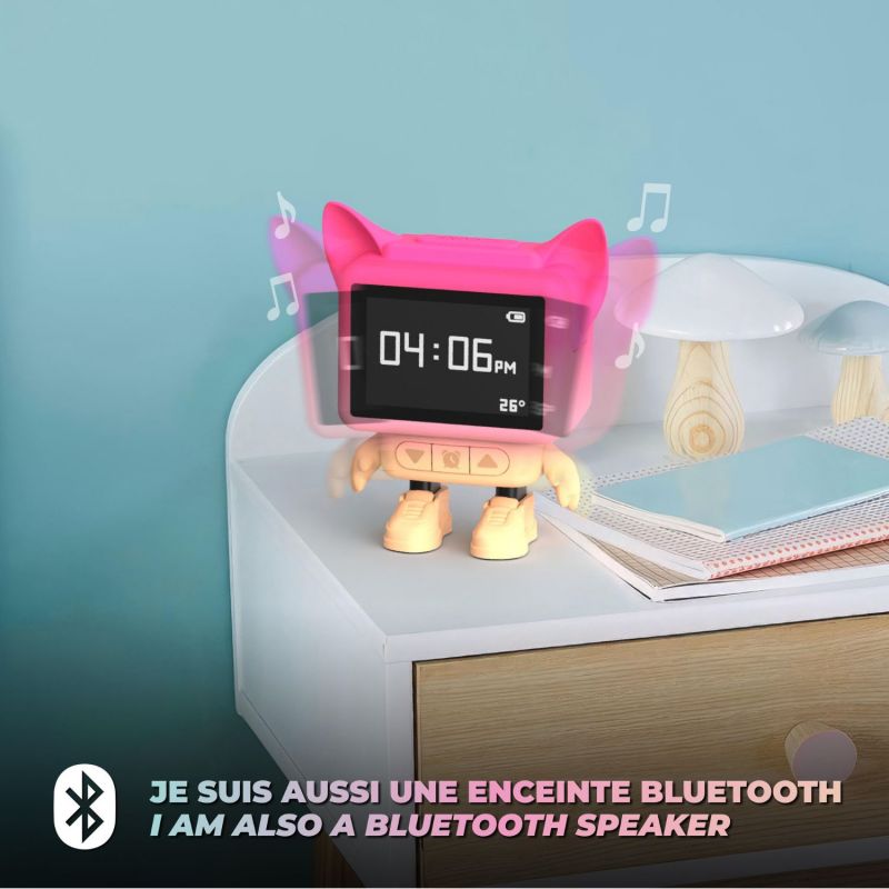 Réveil Dancing Clock Pink MOB Ambiance 6