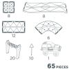 Kit de construction magnétique Circuit de voitures Intense (65 pièces) Cleverclixx Ambiance 9