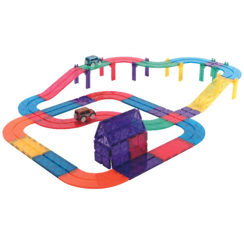 Kit de construction magnétique Circuit de voitures Intense (65 pièces) Cleverclixx Produit 3