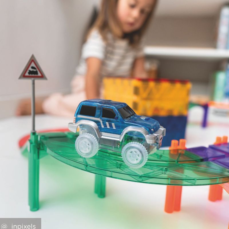Kit de construction magnétiques circuit de couleur vive (65 pièces) Cleverclixx Ambiance 5