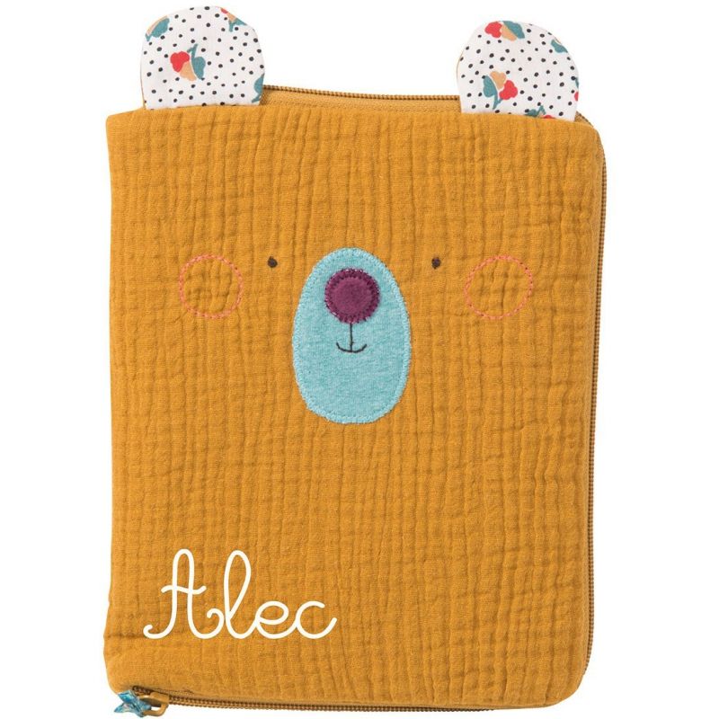 Protège carnet de santé ours ocre Les jolis trop beaux personnalisable Moulin Roty