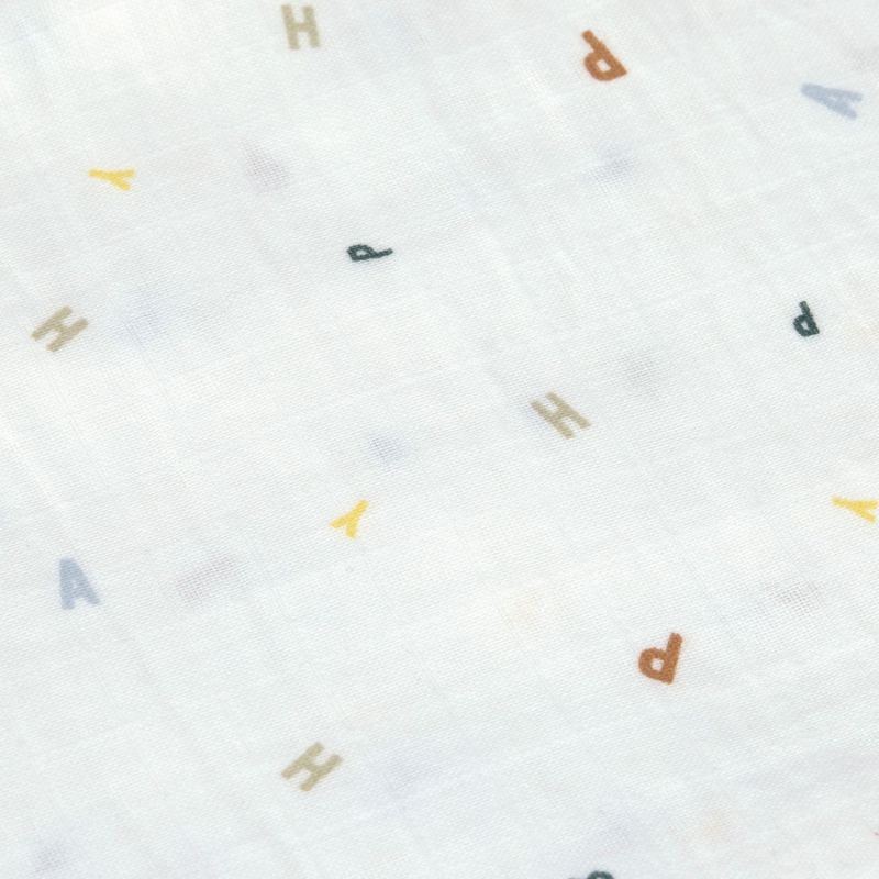 Lot de 3 langes en mousseline GOTS Happy Fruits bleu (85x85 cm) Lässig Produit 6