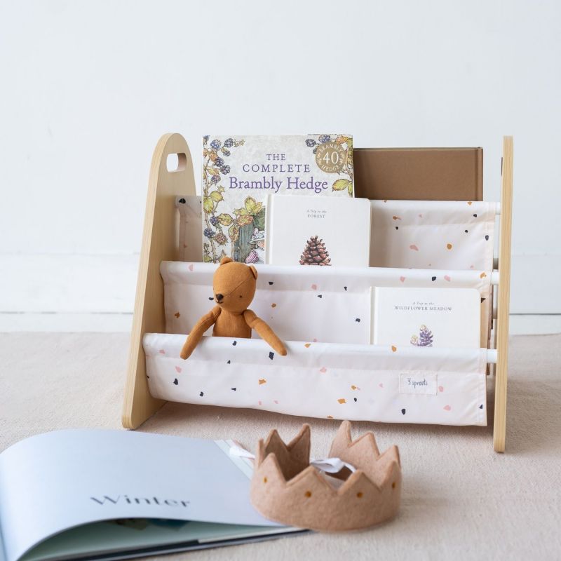 Bibliothèque double face Terrazzo Crème 3 sprouts Ambiance 1