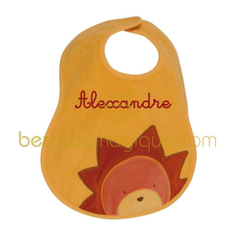 Bavoir Lion personnalisable Les loustics Moulin Roty