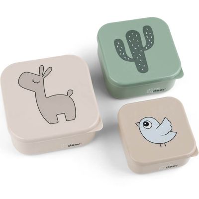 Lot de 3 boîtes à goûter Lalee Sable mixte (0,5 L)