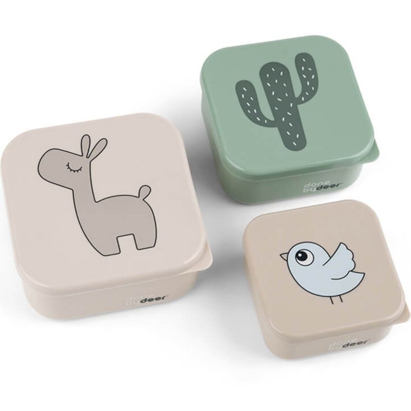 Lot de 3 boîtes à goûter Lalee Sable mixte (0,5 L) Done by Deer Produit 1