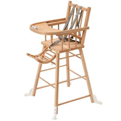 Combelle - Chaise haute traditionnelle André vernis naturel