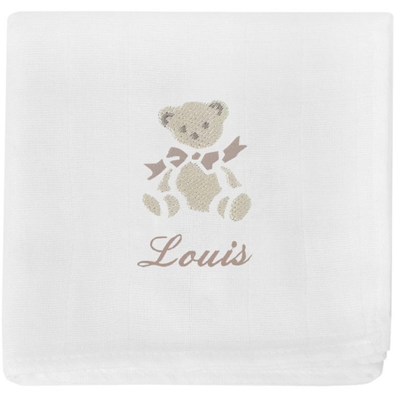 Lange ours taupe personnalisable (70 x 70 cm) ANVIE Produit 1