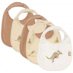 Lot de 5 bavoirs imperméables Kangaroots - Jollein