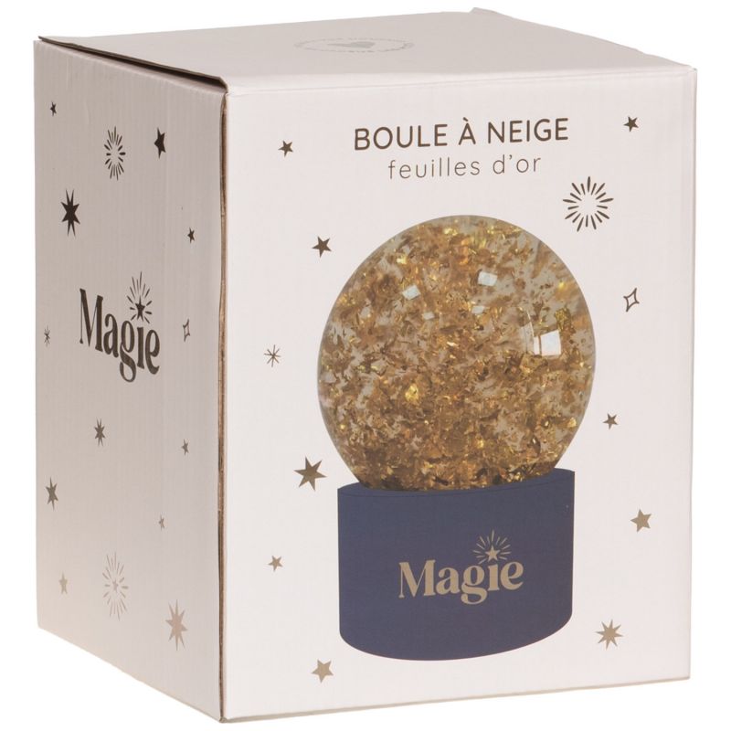Boule à neige magie avec feuilles dorées Amadeus Les Petits Packaging 3